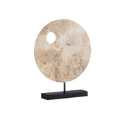 Currey and Company - 1200-0772 - Disc - Wes Marble Disc - Natural/Black
