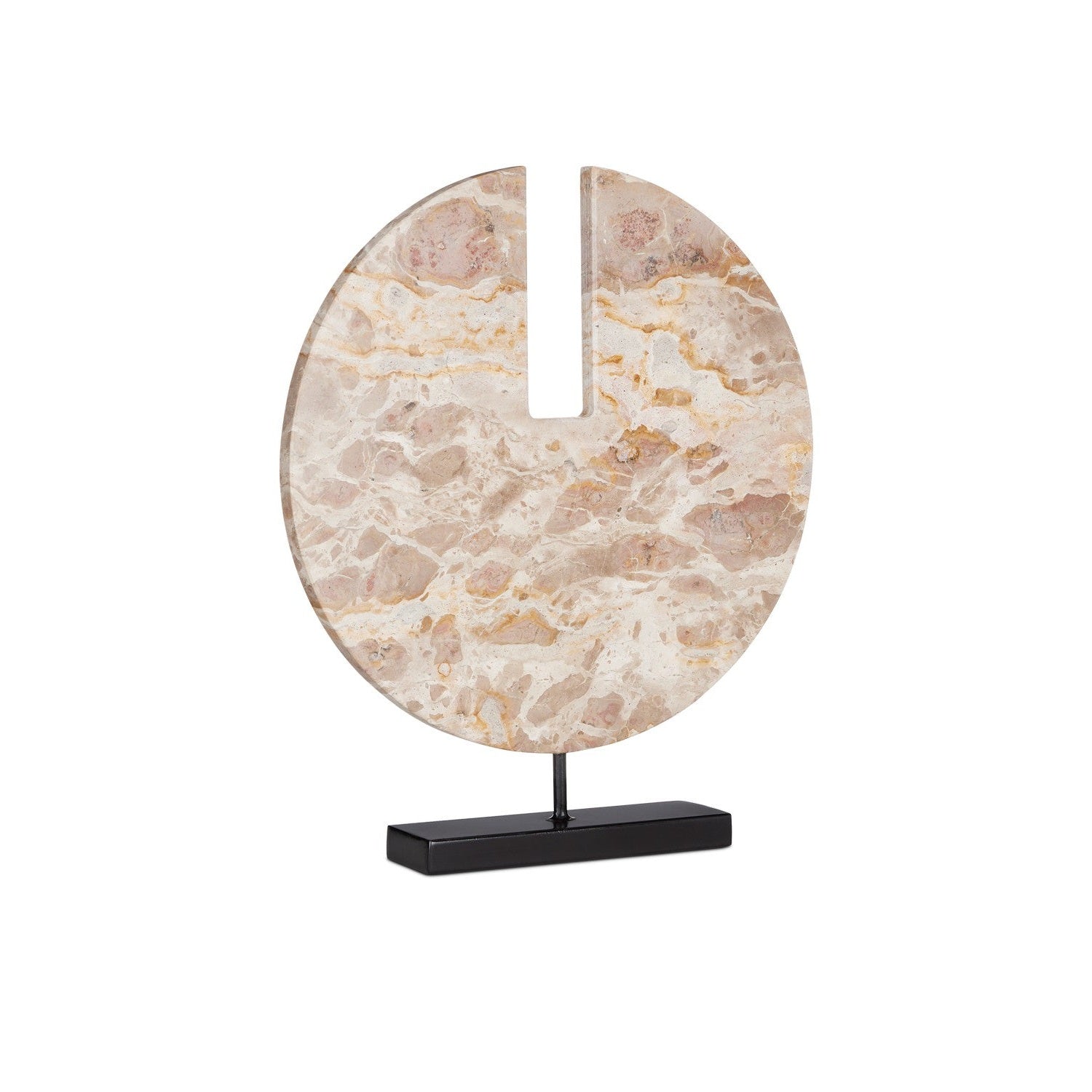 Currey and Company - 1200-0773 - Disc - Anu Marble Disc - Natural/Black