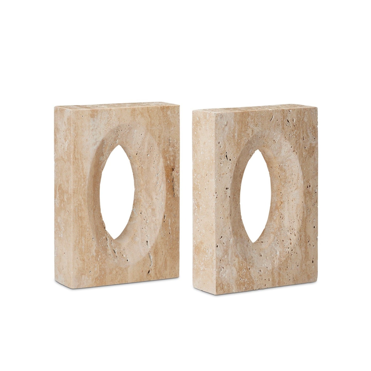 Currey and Company - 1200-0774 - Bookends Set of 2 - Demi Collection - Natural
