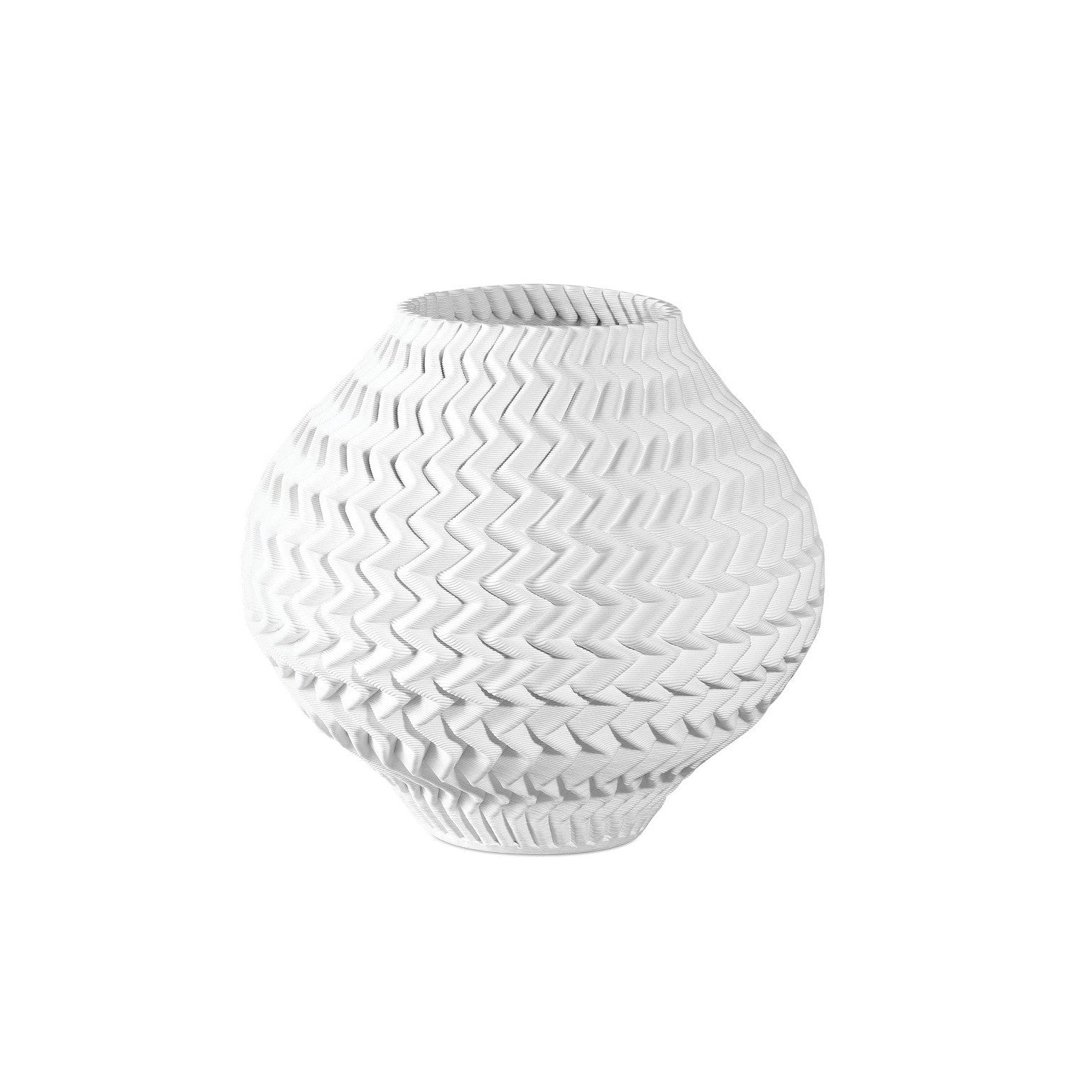 Currey and Company - 1200-0788 - Vase - Plisse Collection - White