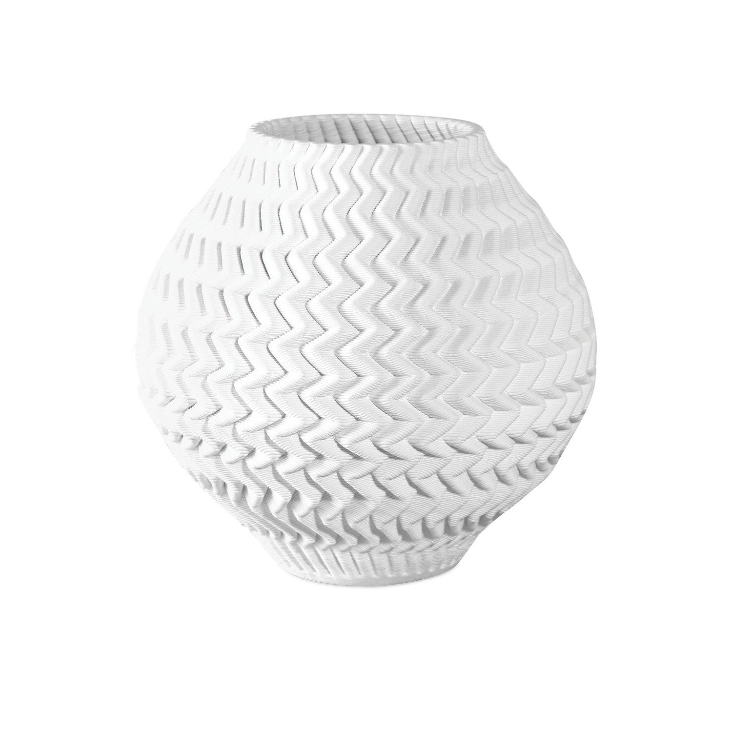 Currey and Company - 1200-0789 - Vase - Plisse Collection - White