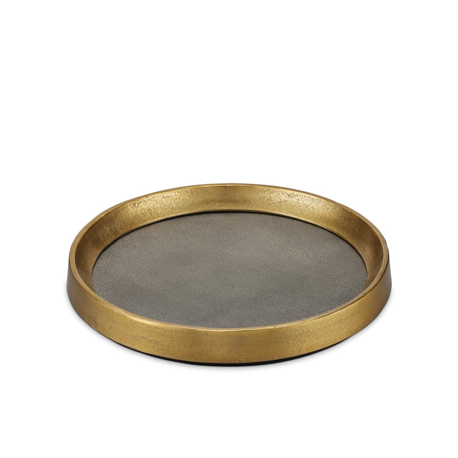 Currey and Company - 1200-0805 - Tray - Tanay Collection - Antique Brass/Graphite/Black