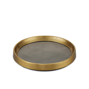 Currey and Company - 1200-0805 - Tray - Tanay Collection - Antique Brass/Graphite/Black