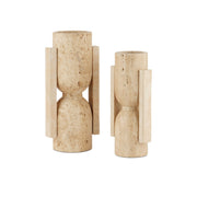 Currey and Company - 1200-0815 - Vase - Stone Vase, Face to Face Set of 2 - Natural