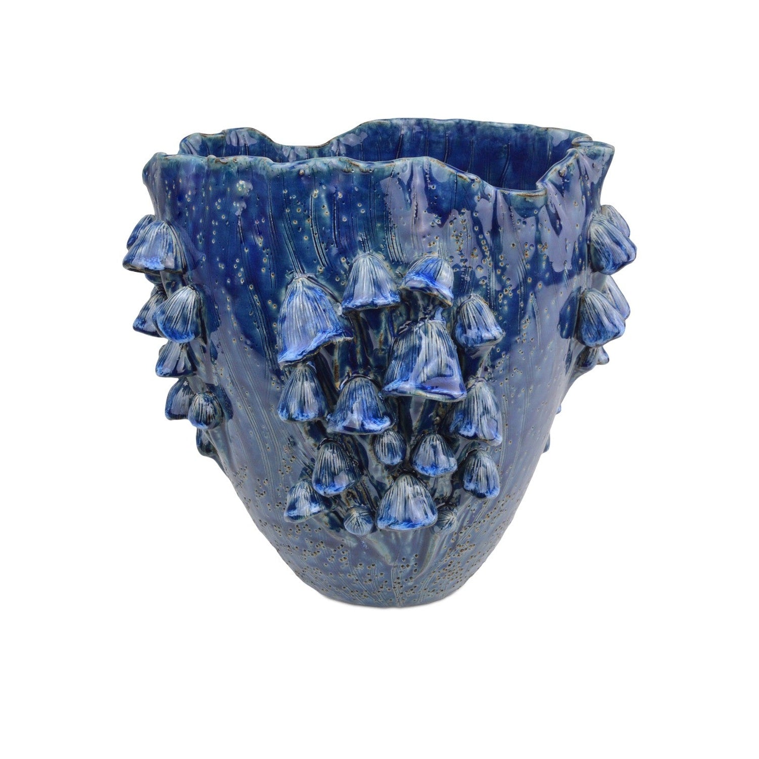 Currey and Company - 1200-0829 - Vase - Conical Mushrooms Collection - Dark Blue