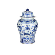 Currey and Company - 1200-0838 - Jar - South Sea Collection - Imperial Blue/Off White