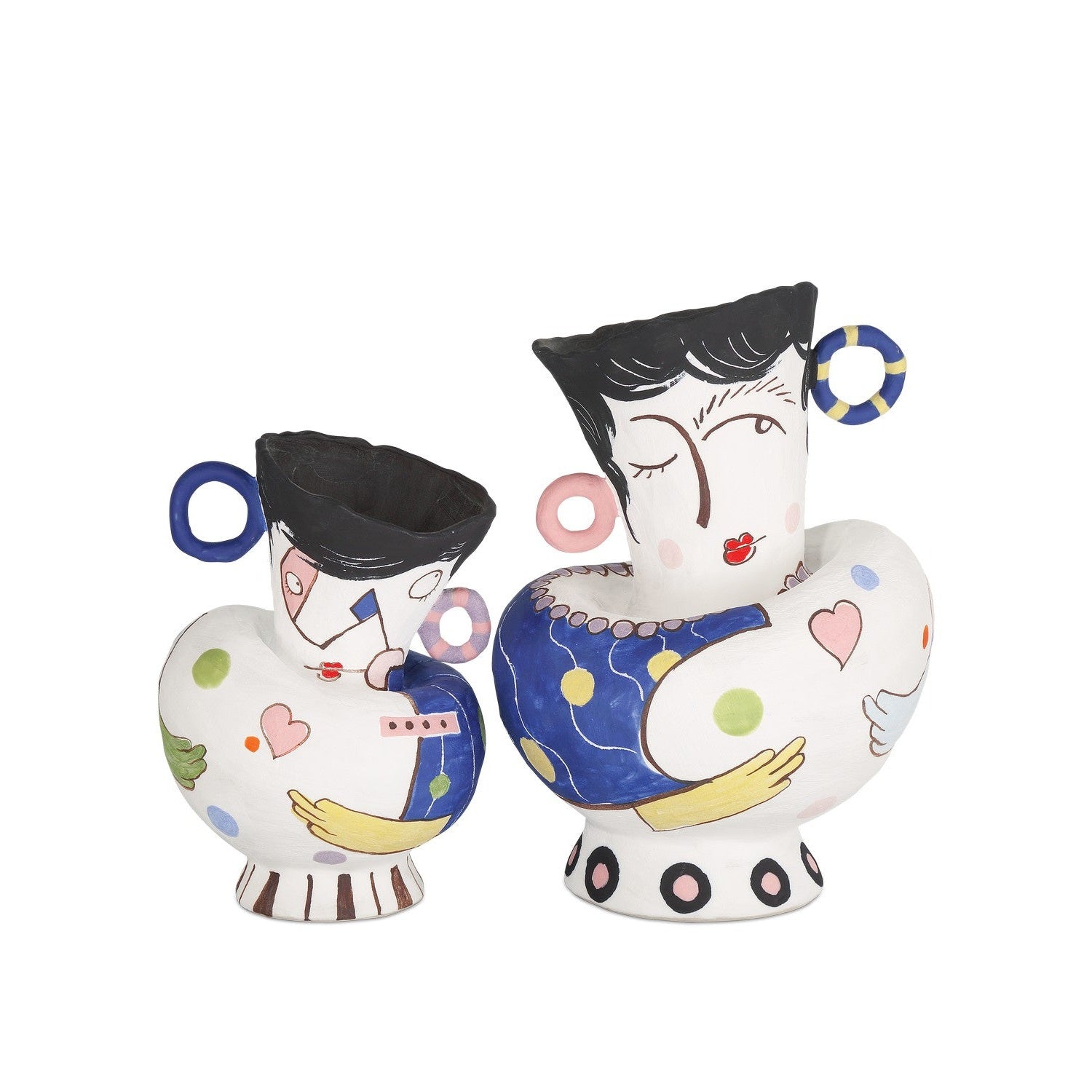 Currey and Company - 1200-0864 - Objects Set of 2 - Osamu Objects Set of 2 - White/Multicolor