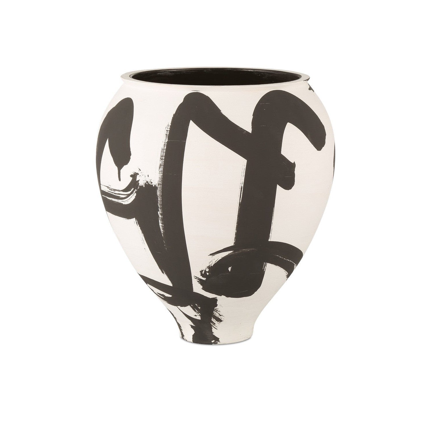 Currey and Company - 1200-0869 - Vase - Kenzo Collection - Off-White/Black