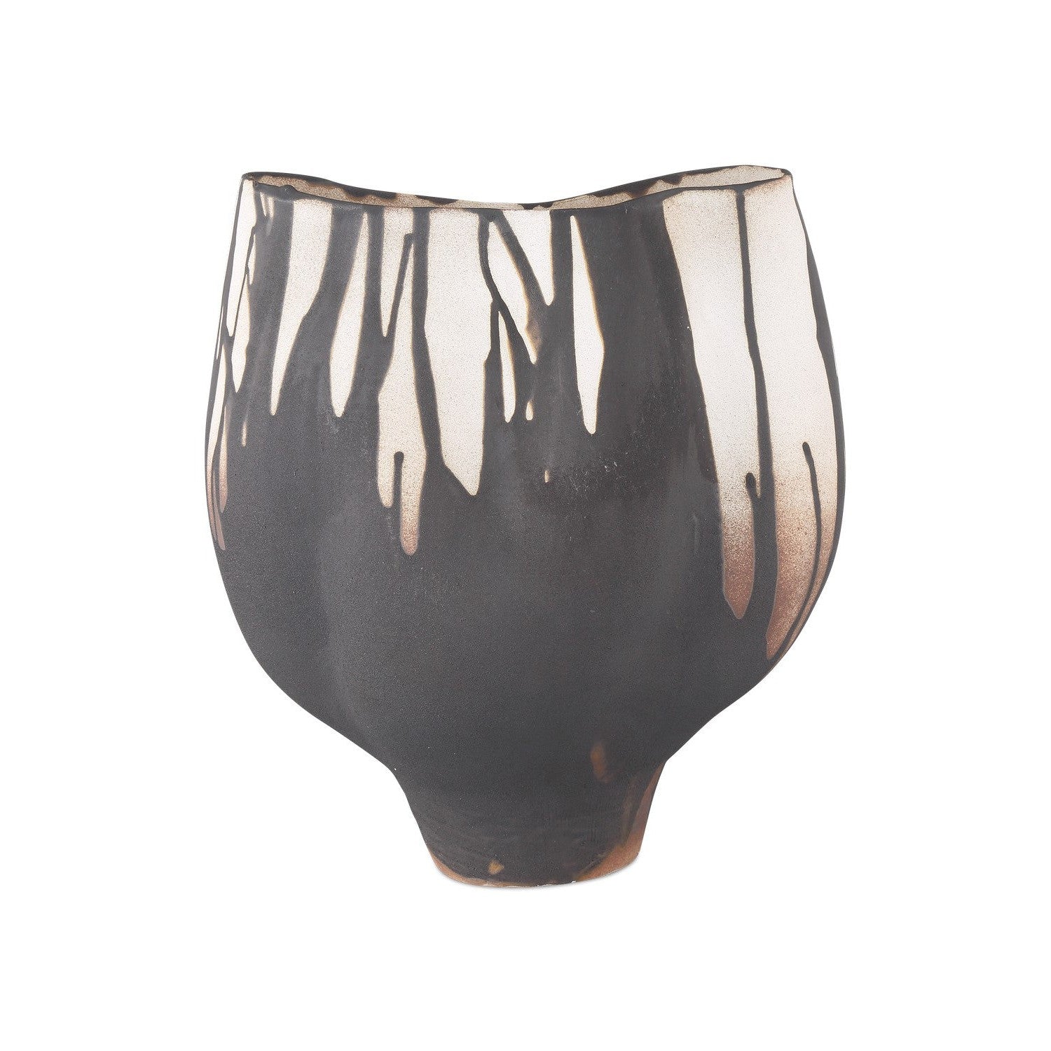 Currey and Company - 1200-0872 - Vase - Inoue Collection - Black/Off-White