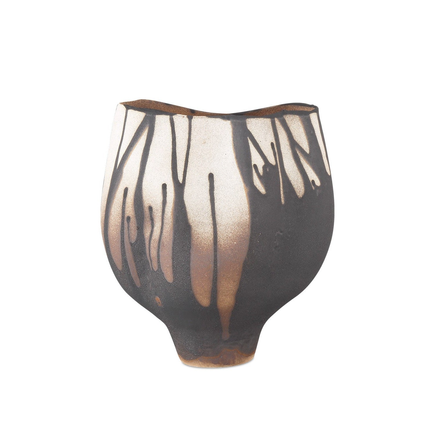 Currey and Company - 1200-0873 - Vase - Inoue Collection - Black/Off-White