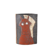 Currey and Company - 1200-0878 - Vase - Artisitc Horse Collection - Red/Black/Off-White