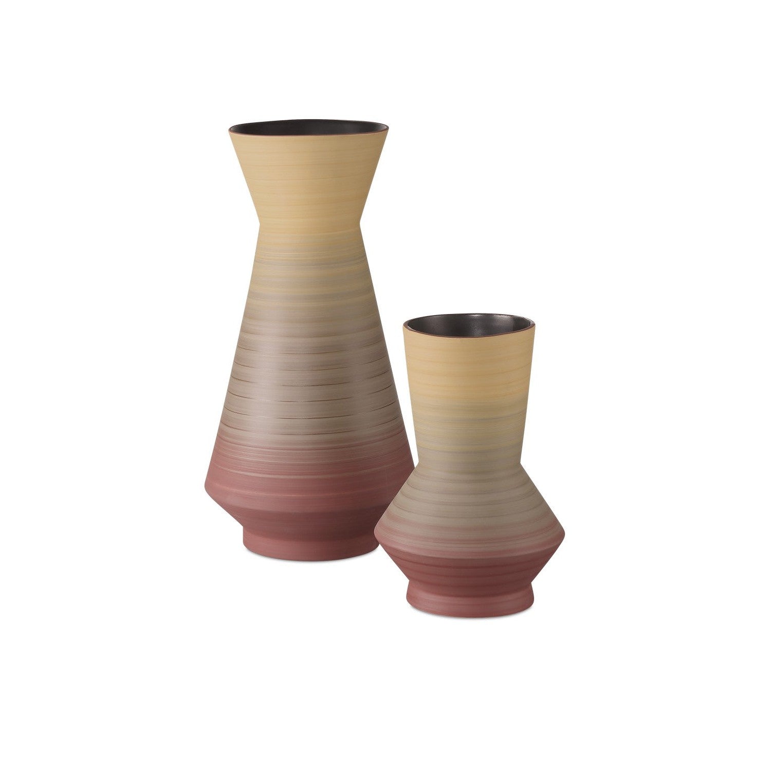 Currey and Company - 1200-0880 - Vase Set of 2 - Happy 80's Collection - Yellow/Red