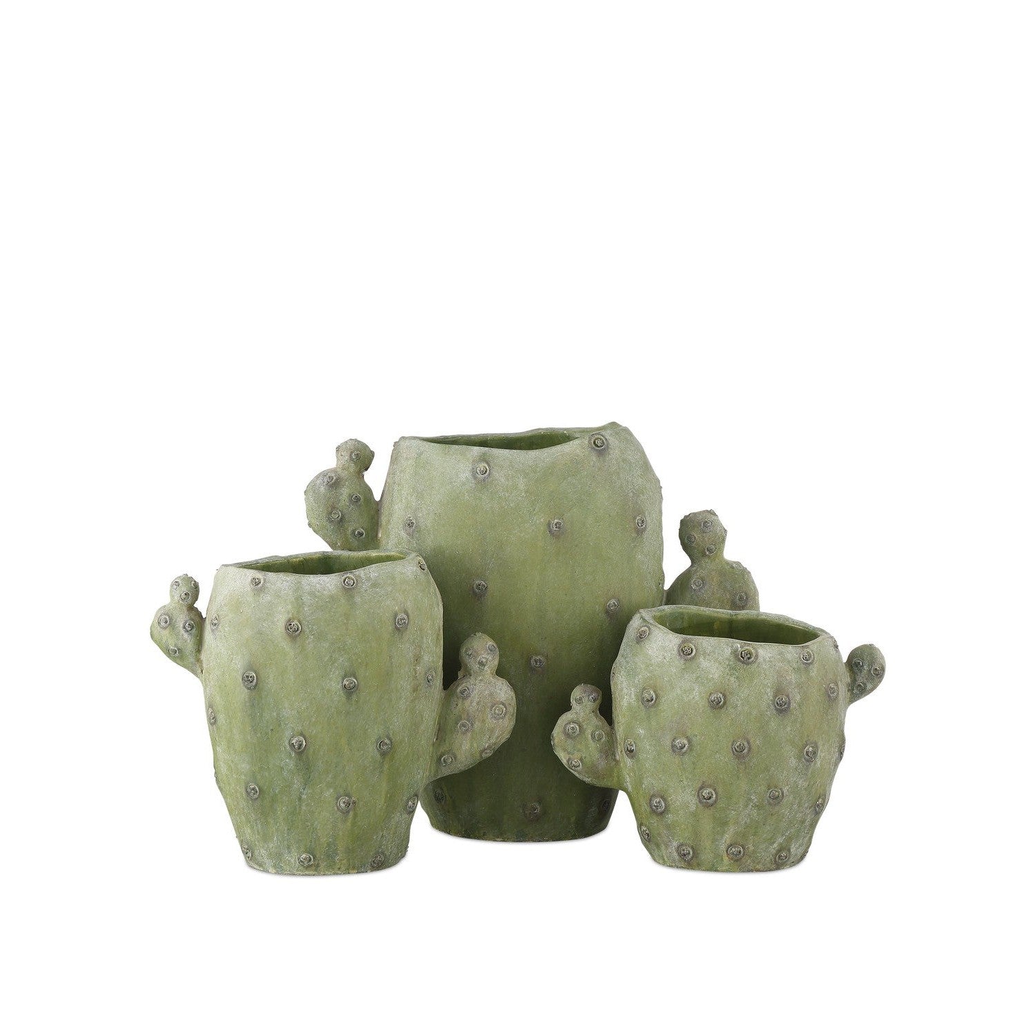 Currey and Company - 1200-0885 - Vase Set of 3 - Cactus Collection - Green