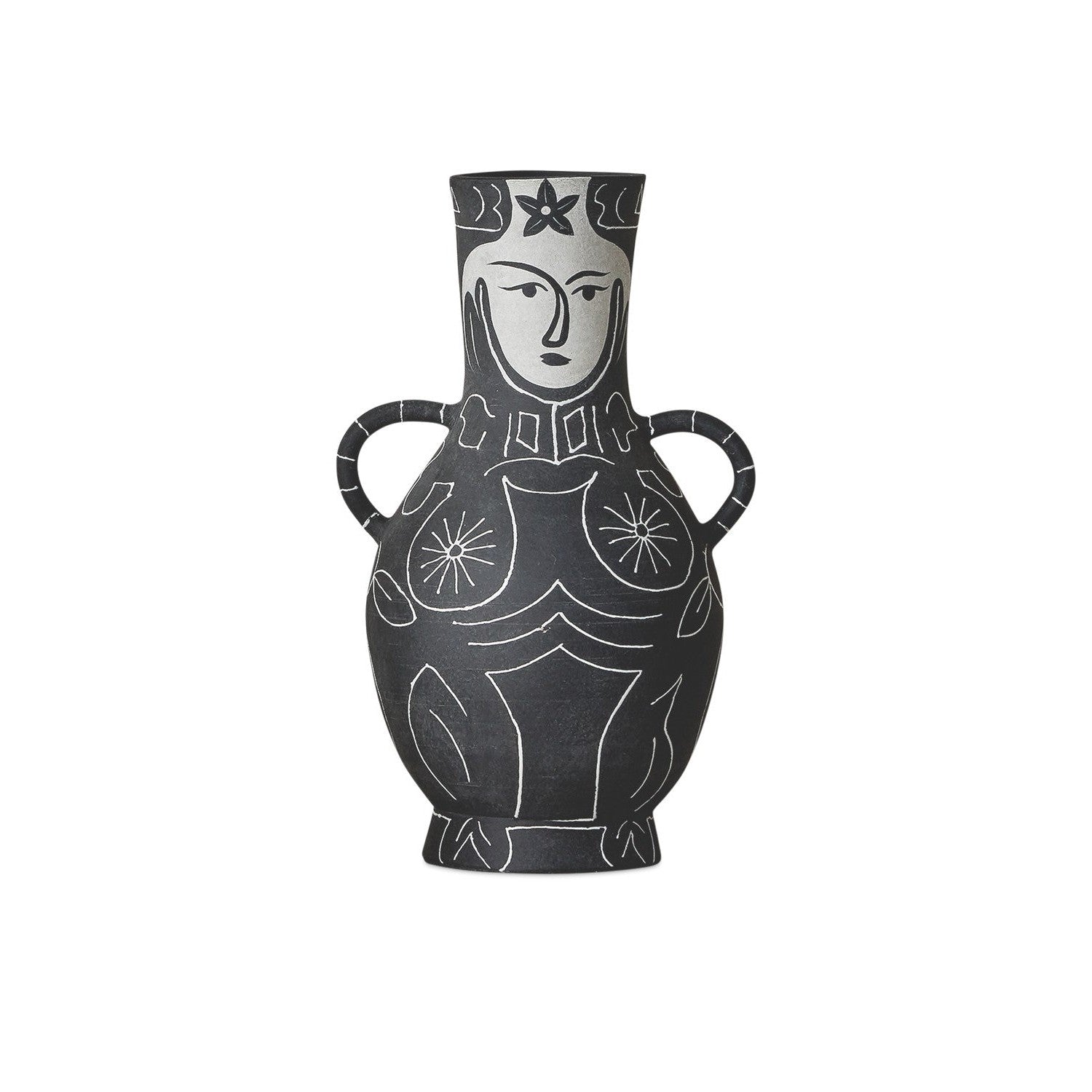 Currey and Company - 1200-0890 - Vase - Saint-Paul-de-Vence Collection - Black/White