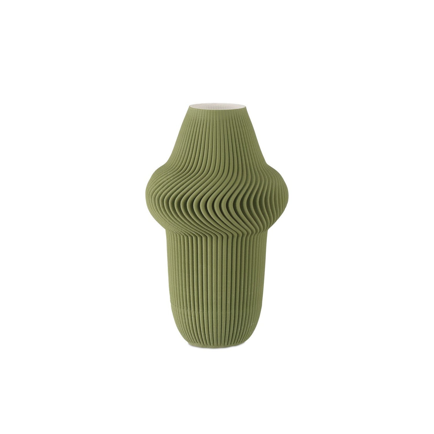 Currey and Company - 1200-0894 - Vase - Green Plisse Collection - Green