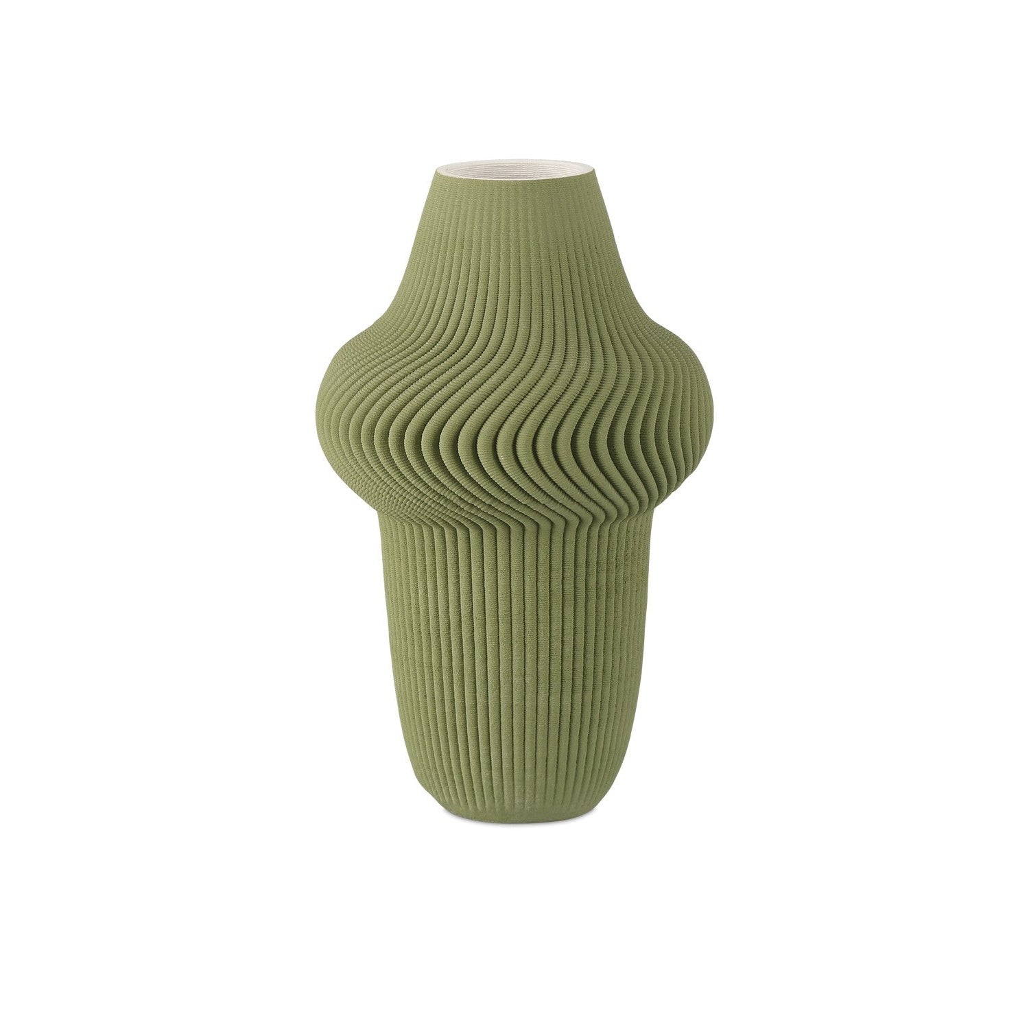 Currey and Company - 1200-0895 - Vase - Green Plisse Collection - Green