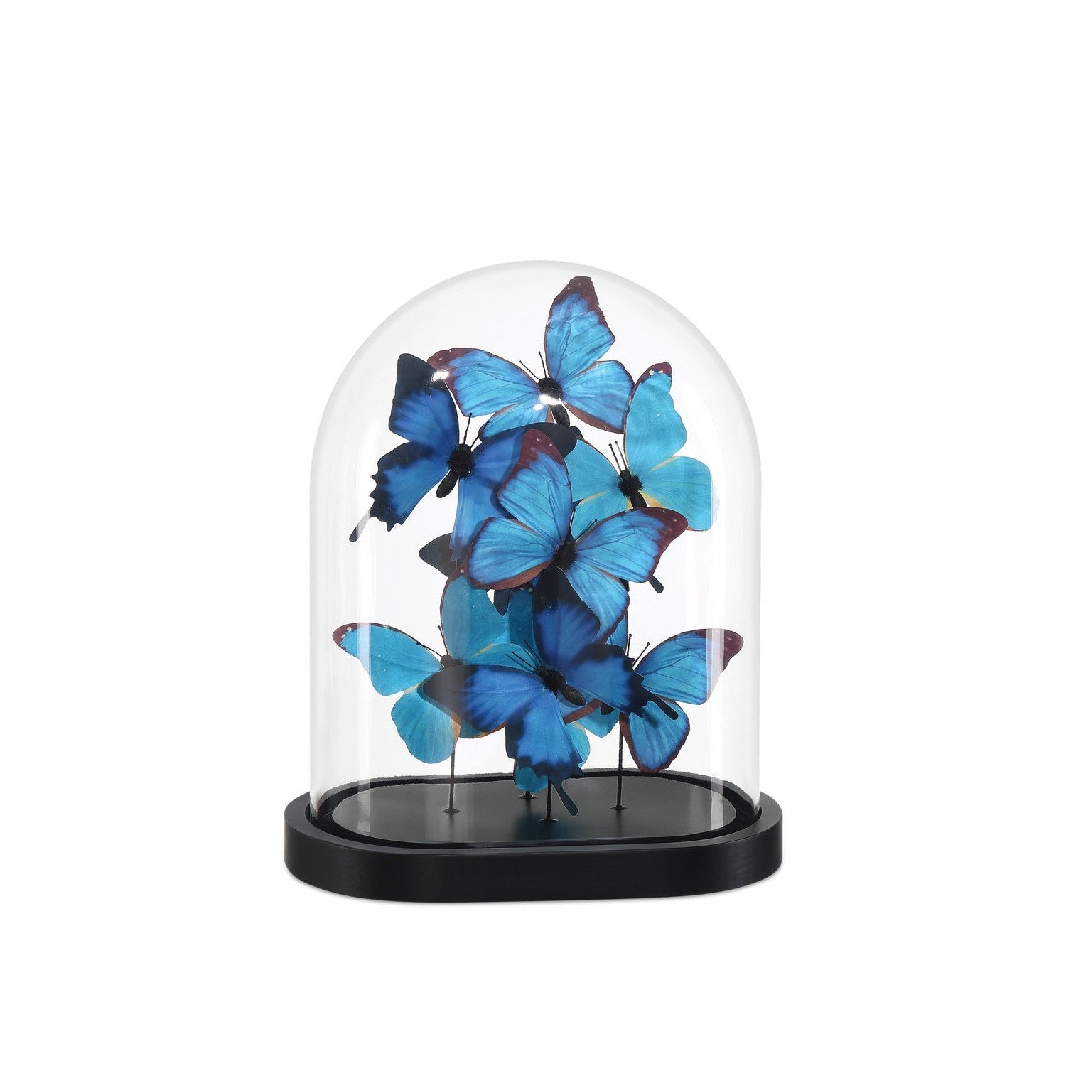 Currey and Company - 1200-0896 - Butterflies - Rue de Bac Collection - Blue/Black/Clear