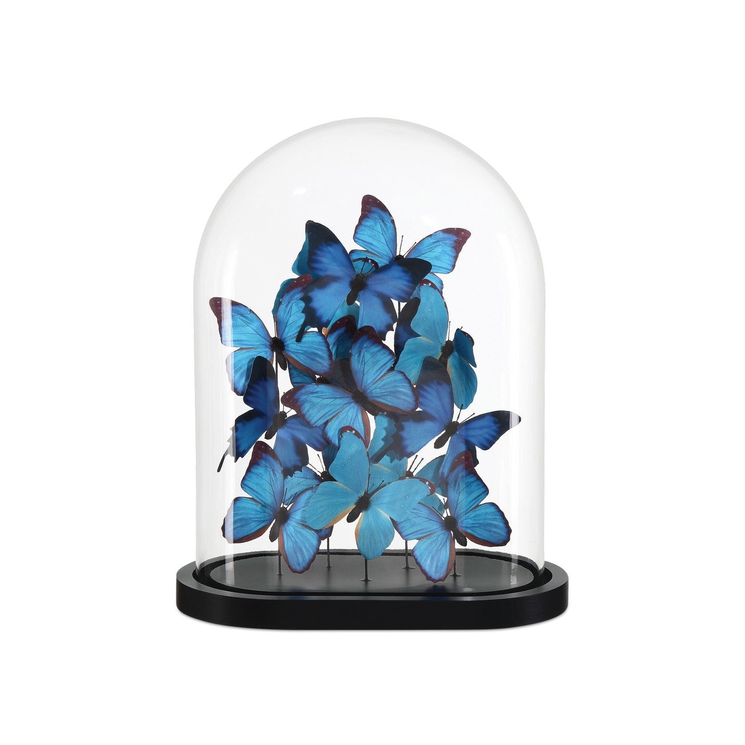 Currey and Company - 1200-0897 - Butterflies - Rue de Bac Collection - Blue/Black/Clear
