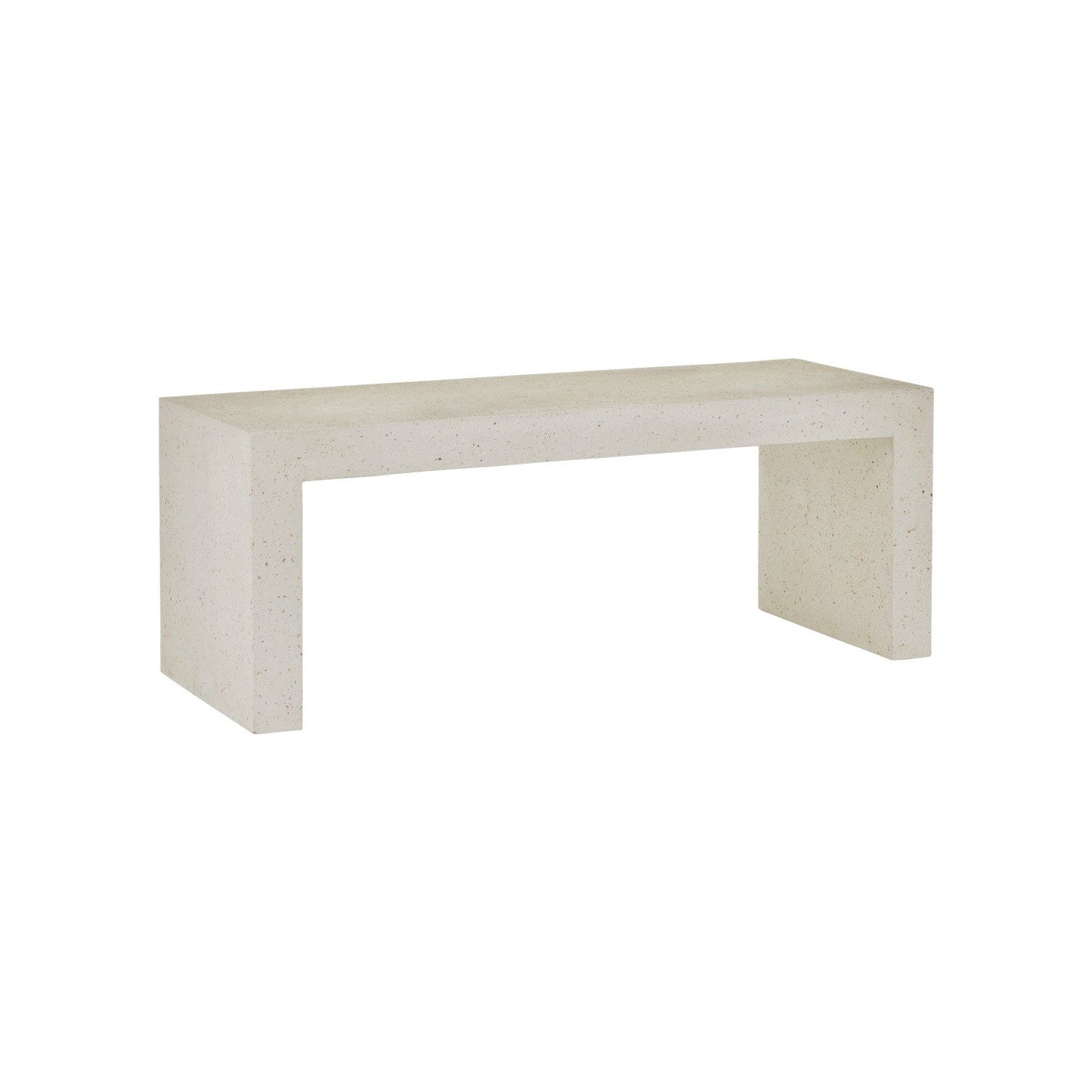 Currey and Company - 2000-0040 - Bench - Carson Collection - Ivory Terrazzo