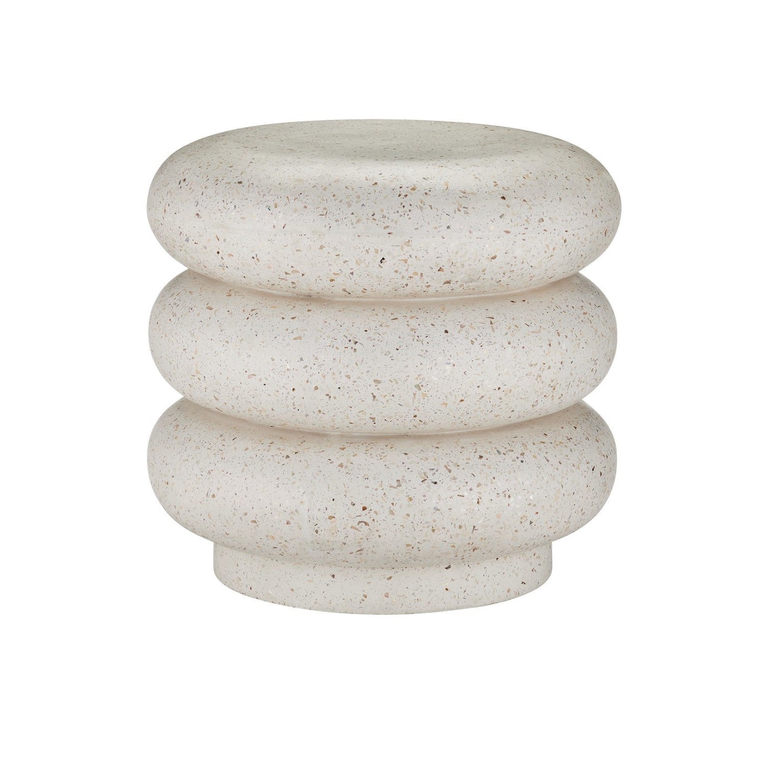 Currey and Company - 2000-0044 - Stool - Cusani Ivory Terrazzo Stool - Ivory Terrazzo