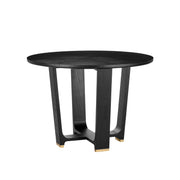 Currey and Company - 3000-0260 - Dining Table - Blake Collection - Matte Caviar Black/Polished Brass