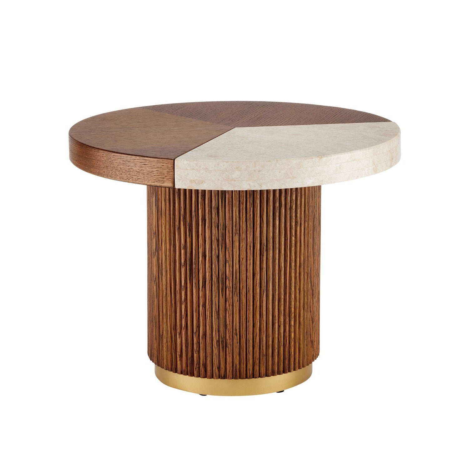 Currey and Company - 3000-0262 - Cocktail Table - Dakota Collection - Morel Brown/Natural/Polished Brass