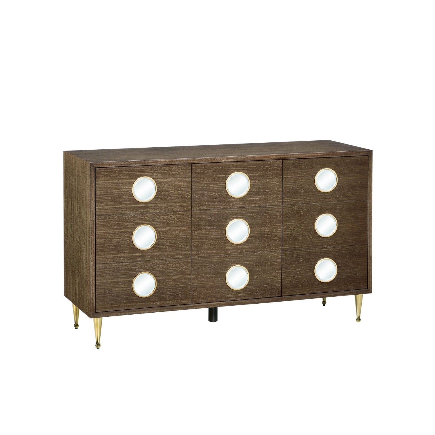 Currey and Company - 3000-0297 - Cabinet - Colette Collection - Tawny Brown/Polished Brass/Mirror
