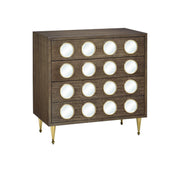 Currey and Company - 3000-0298 - Chest - Colette Collection - Tawny Brown/Polished Brass/Mirror/Rose