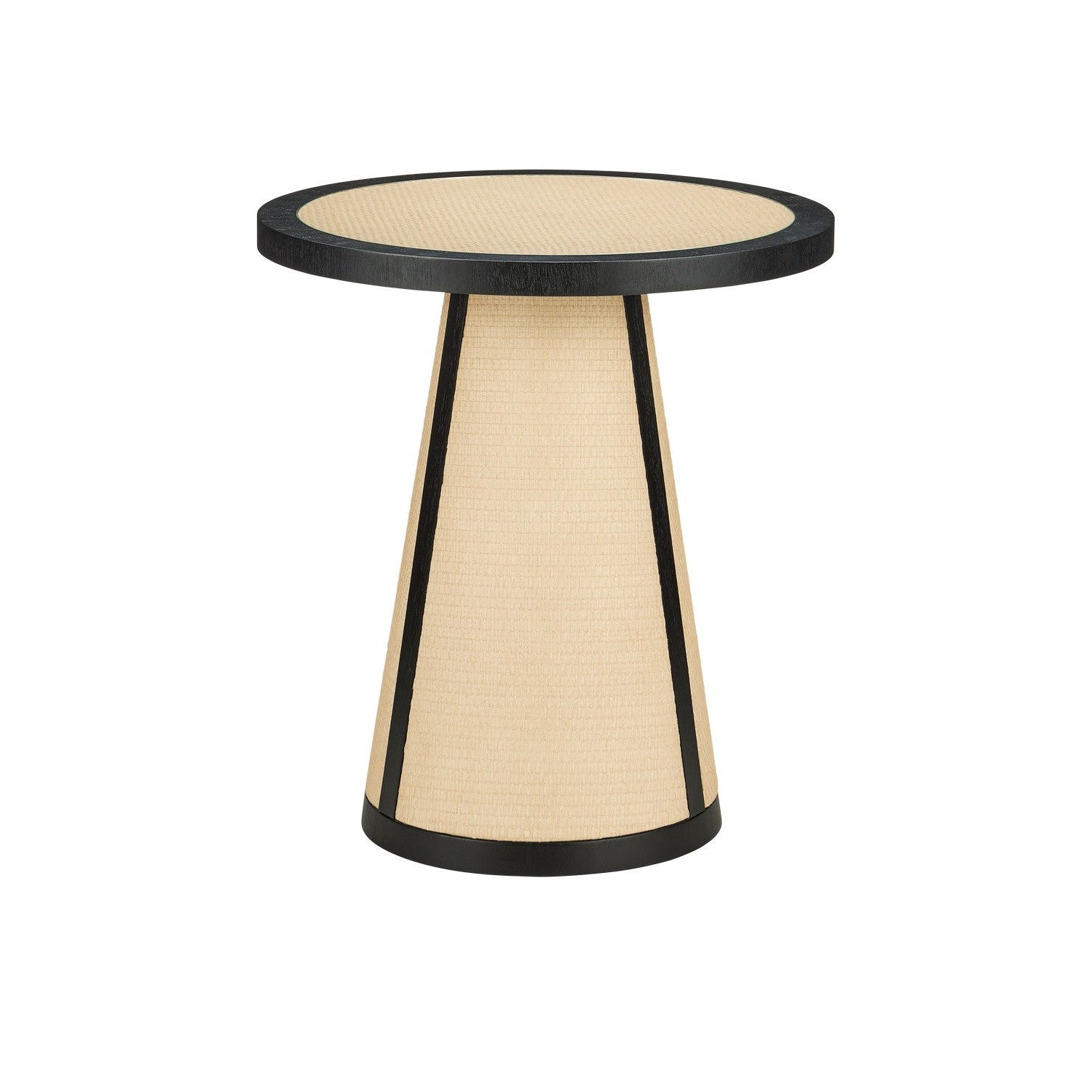 Currey and Company - 3000-0303 - Accent Table - Deanna Collection - Ivory/Black/Clear