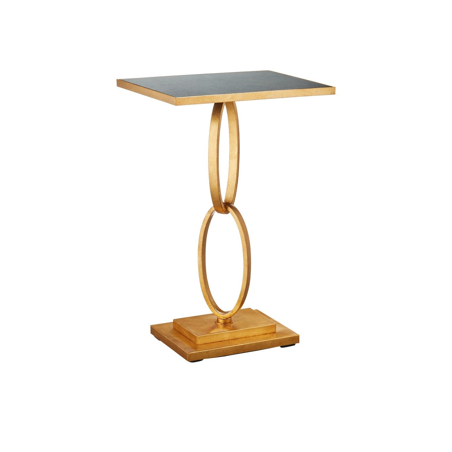 Currey and Company - 4000-0190 - Accent Table - Bangle Collection - Gold Leaf/Antique Mirror