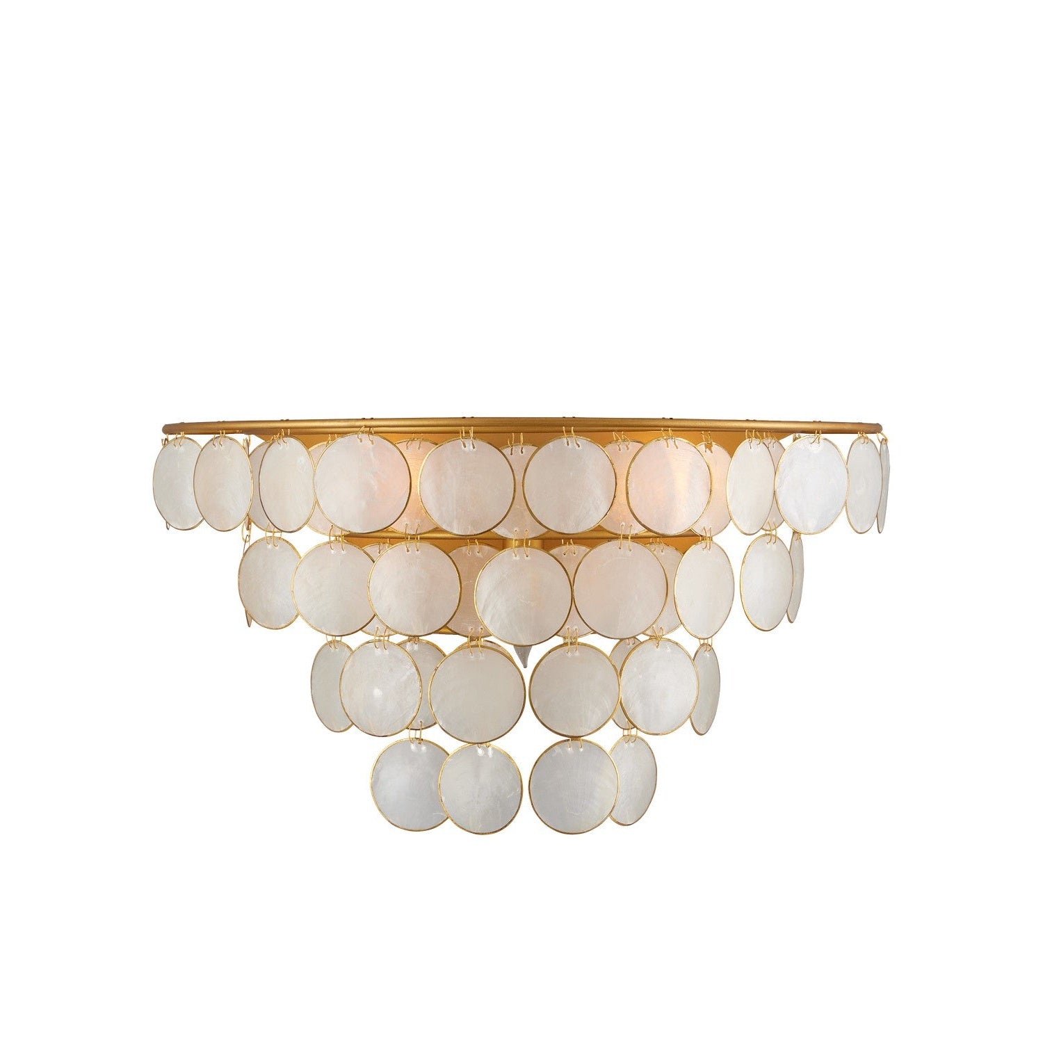 Currey and Company - 5000-0223 - Three Light Wall Sconce - Bon Vivant Collection - Natural/Contemporary Gold
