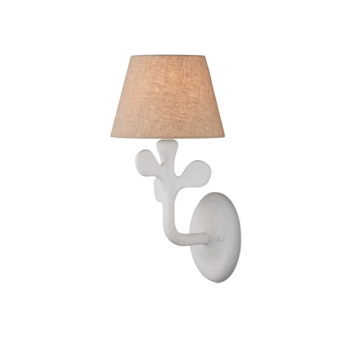 Currey and Company - 5000-0240 - One Light Wall Sconce - Charny Collection - Gesso White