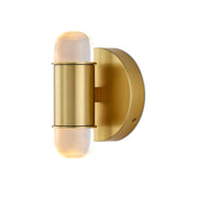 Currey and Company - 5000-0242 - LED Wall Sconce - Capsule Collection - Brushed Brass/Clear