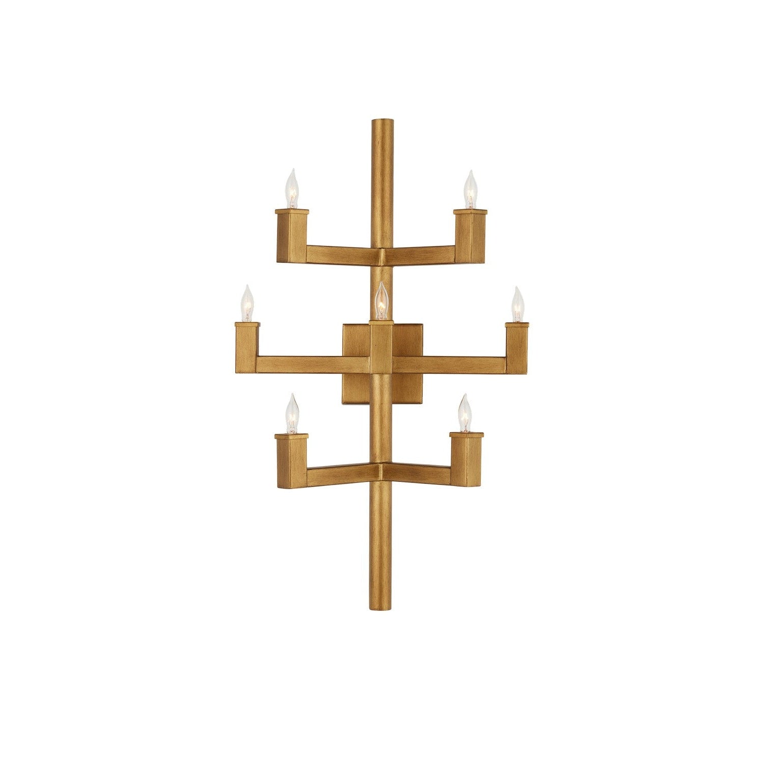 Currey and Company - 5000-0252 - Seven Light Wall Sconce - Andre Collection - Brass