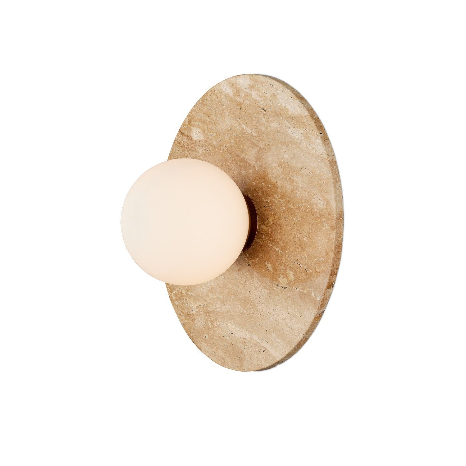 Currey and Company - 5000-0258 - One Light Wall Sconce - Apricity Collection - Beige/Antique Brass/Frosted White