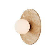 Currey and Company - 5000-0258 - One Light Wall Sconce - Apricity Collection - Beige/Antique Brass/Frosted White