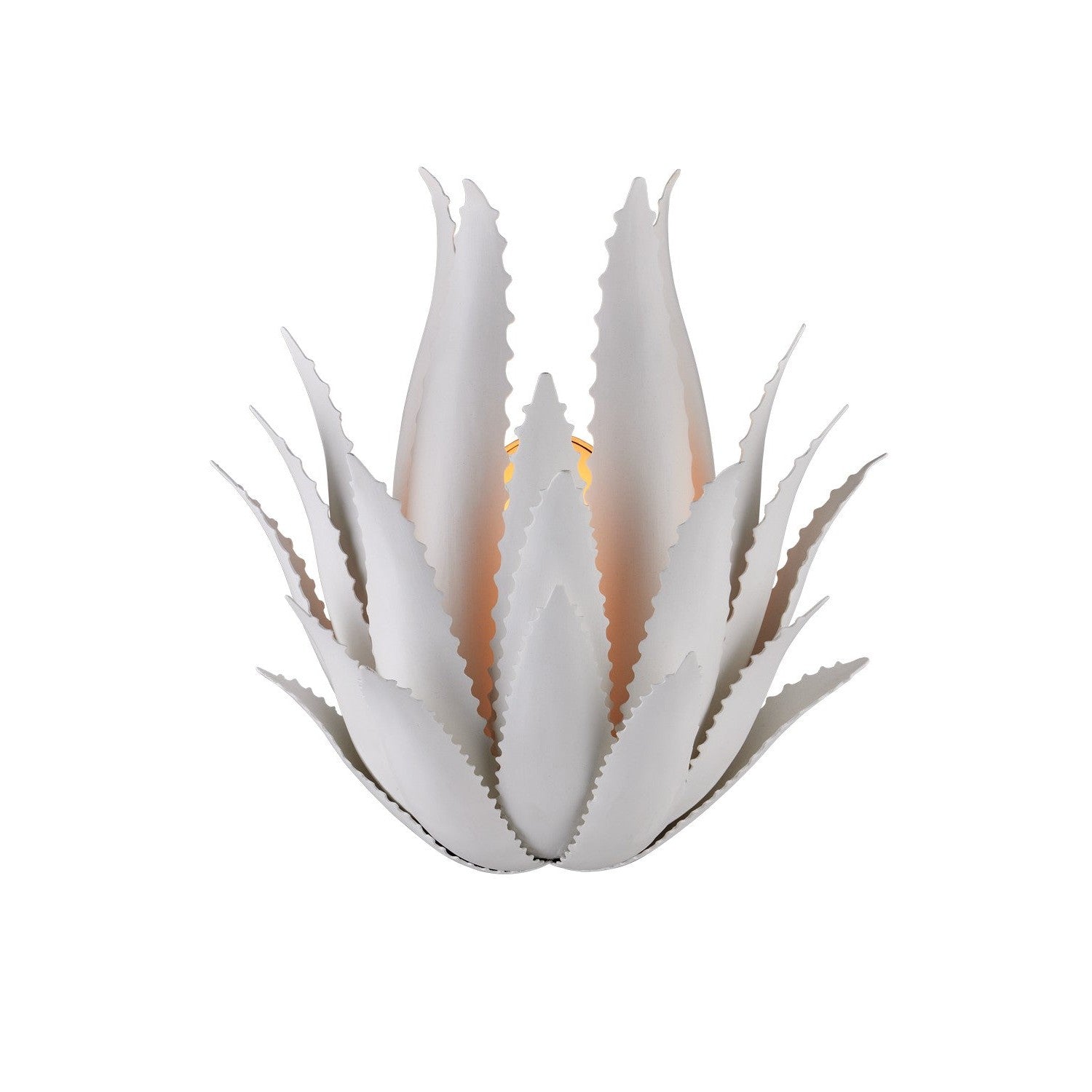 Currey and Company - 5000-0259 - One Light Wall Sconce - Agave Collection - Gesso White