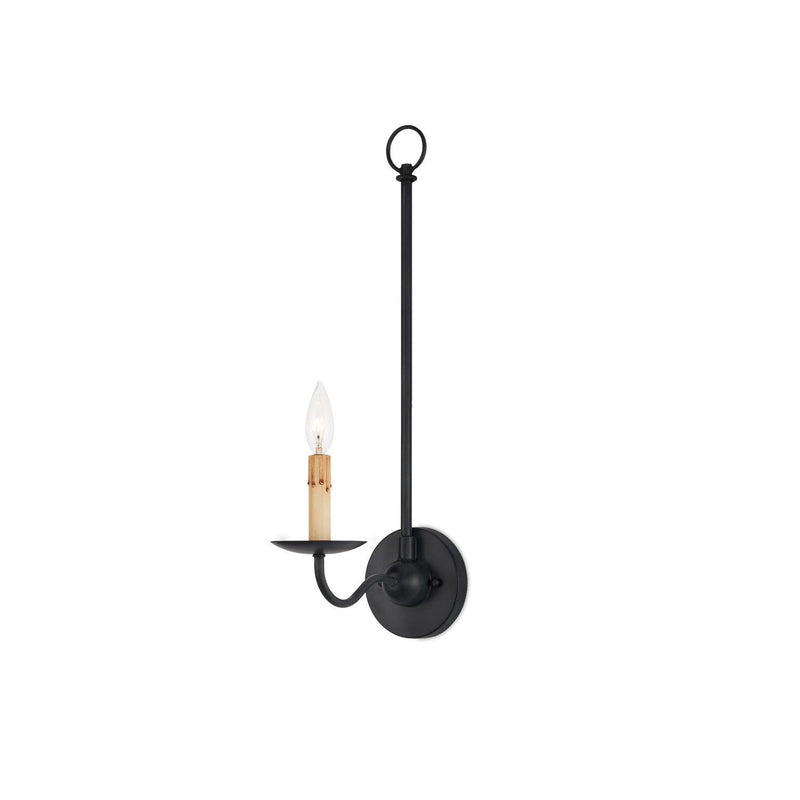 Currey and Company - 5000-0263 - One Light Wall Sconce - Saxon Collection - Zanzibar Black