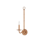 Currey and Company - 5000-0264 - One Light Wall Sconce - Saxon Collection - Saddle Tan/Natural
