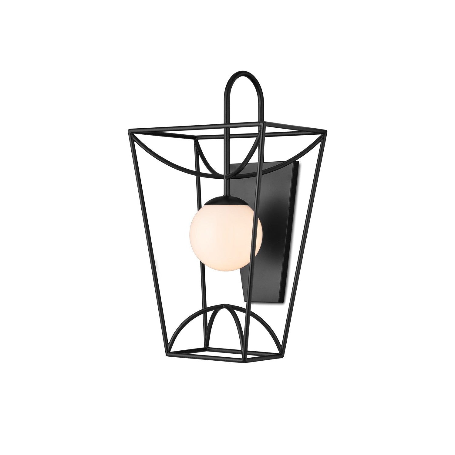 Currey and Company - 5500-0045 - One Light Wall Sconce - Rochefort Collection - Black/White