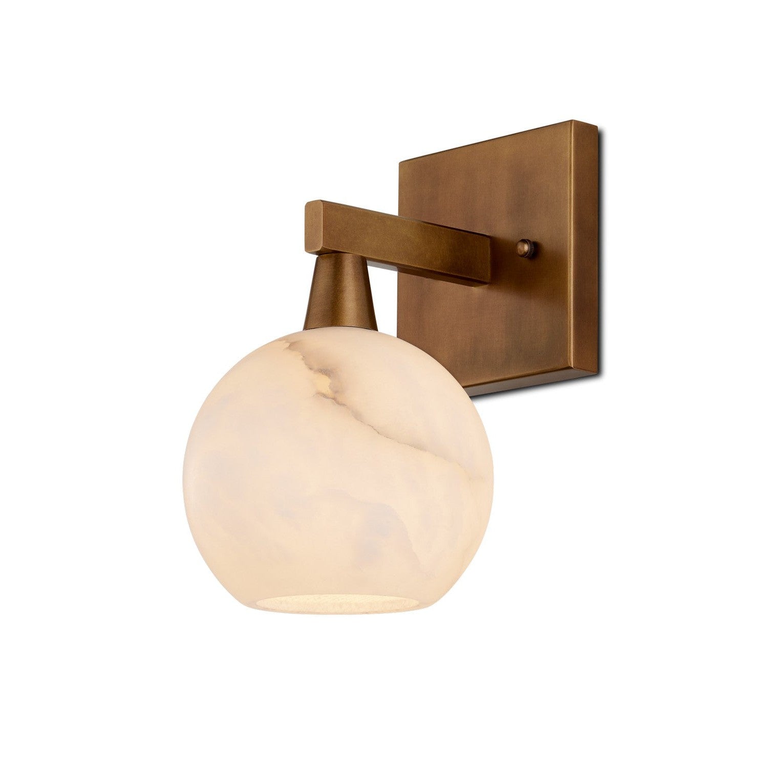 Currey and Company - 5800-0041 - One Light Wall Sconce - Bombelles Collection - Antique Brass/Natural