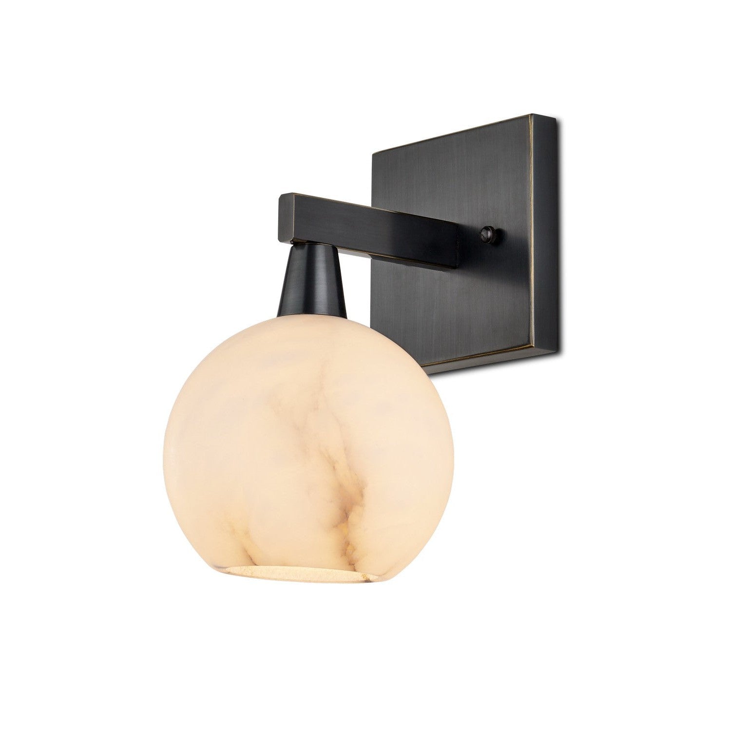 Currey and Company - 5800-0042 - One Light Wall Sconce - Bombelles Collection - Oil Rubbed Bronze/Natural