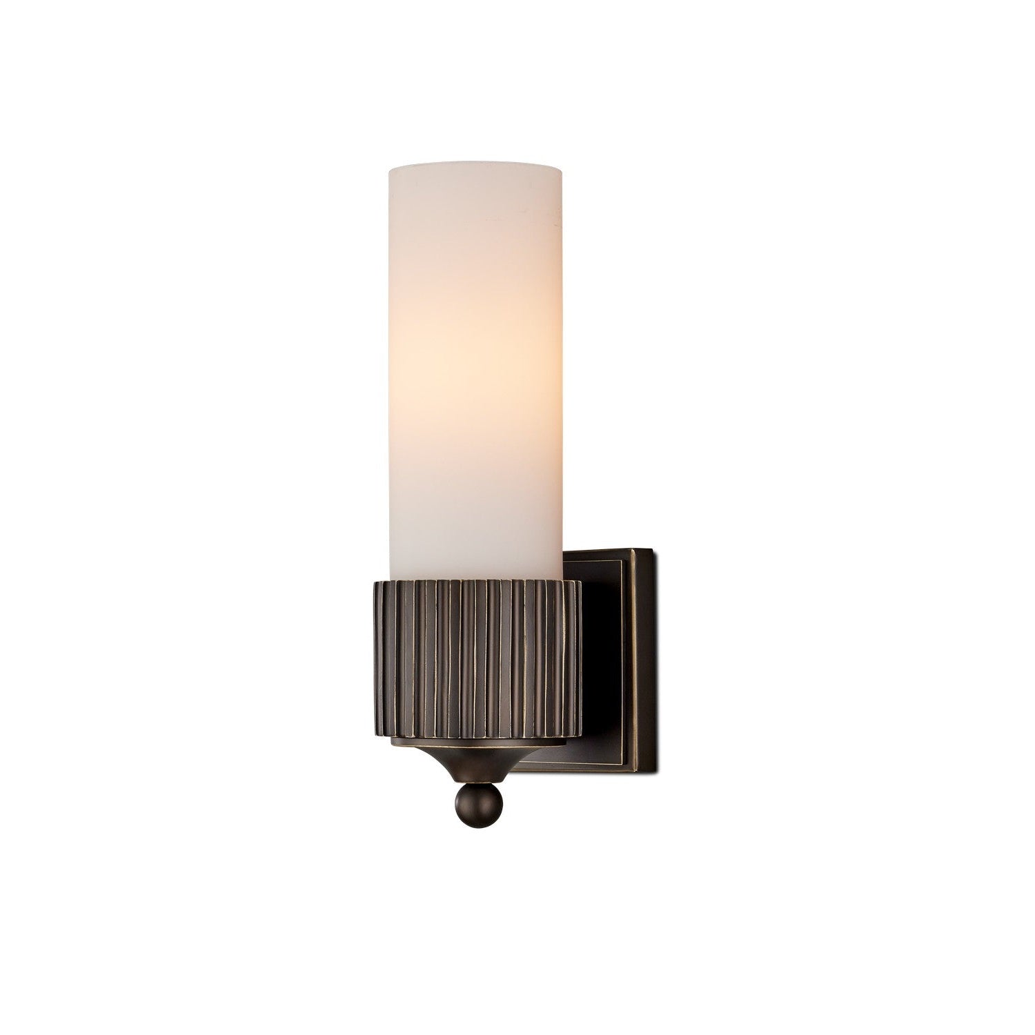 Currey and Company - 5800-0048 - One Light Wall Sconce - Bryce Collection - Oil Rubbed Bronze/Frosted