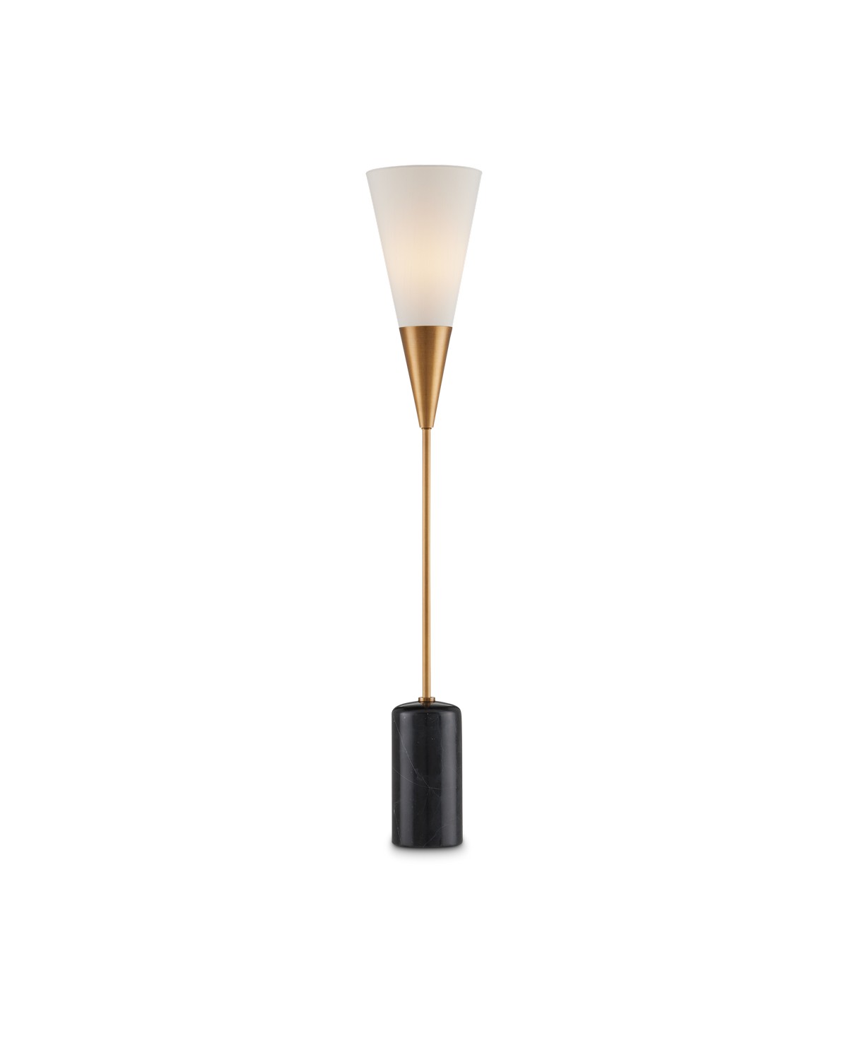 Currey and Company - 6000-0864 - One Light Table Lamp - Martini Collection - Brushed Brass/Natural