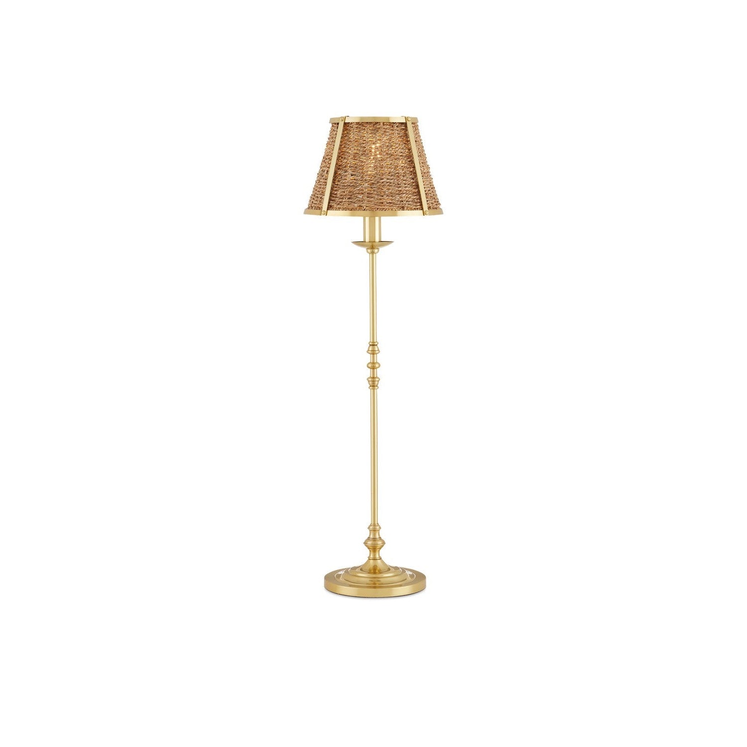 Currey and Company - 6000-0900 - One Light Table Lamp - Deauville Collection - Polished Brass/Natural
