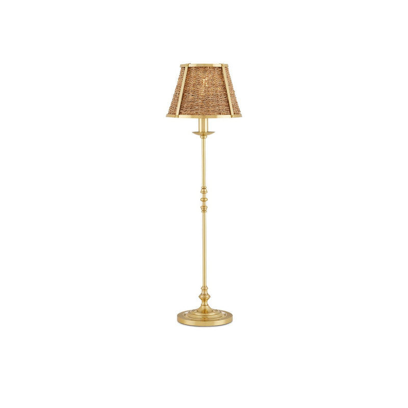Currey and Company - 6000-0900 - One Light Table Lamp - Deauville Collection - Polished Brass/Natural