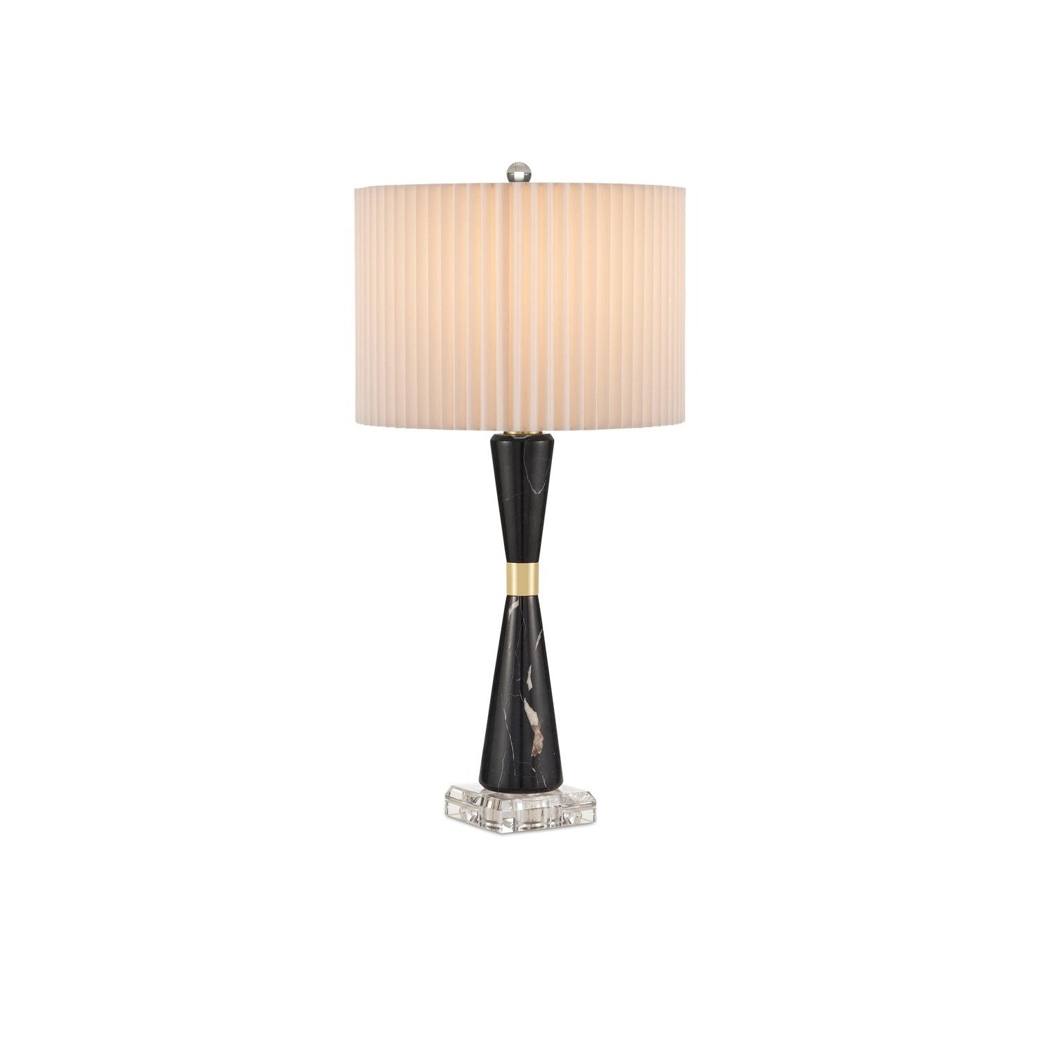 Currey and Company - 6000-0903 - One Light Table Lamp - Edelmar Collection - Natural/Natural Brass/Clear