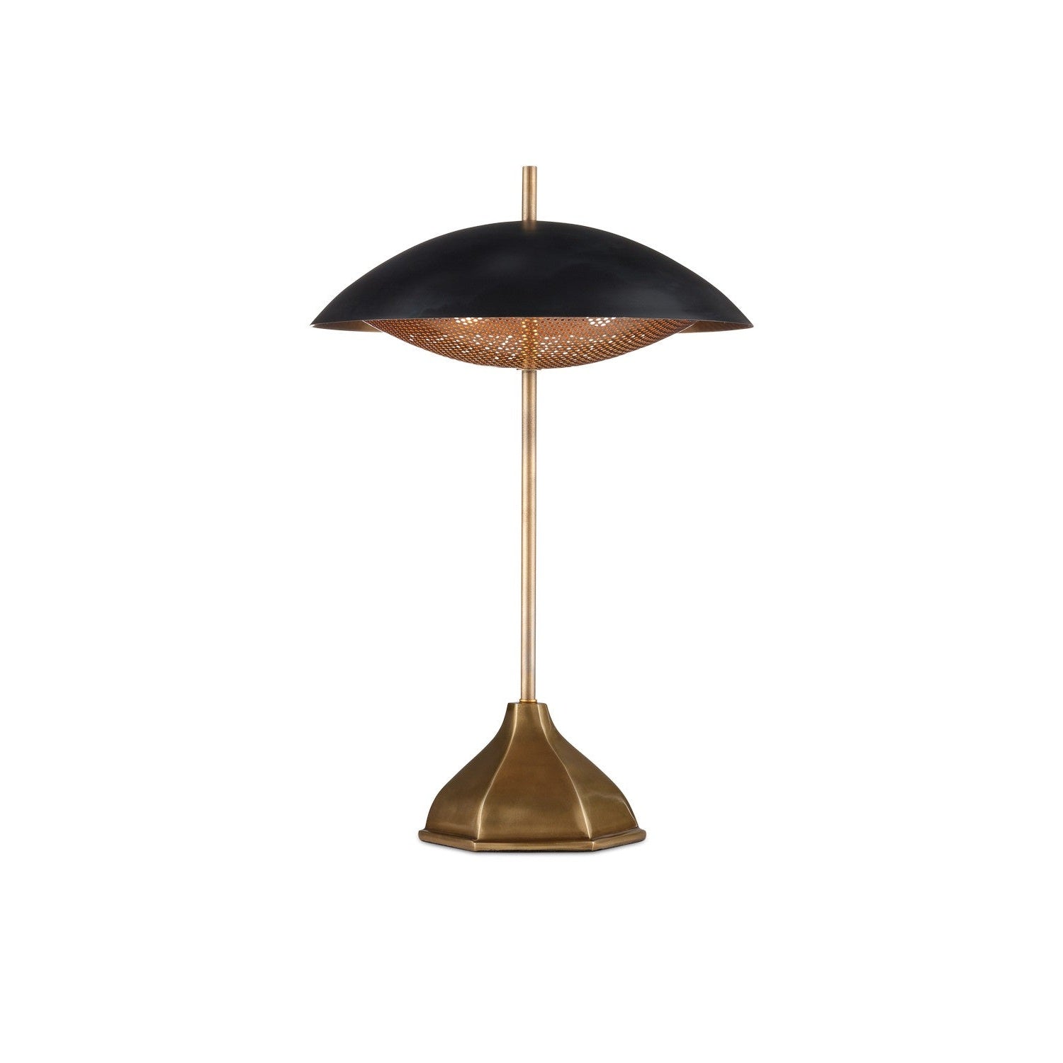 Currey and Company - 6000-0912 - Two Light Table Lamp - Domville Table Lamp - Antique Brass/Black