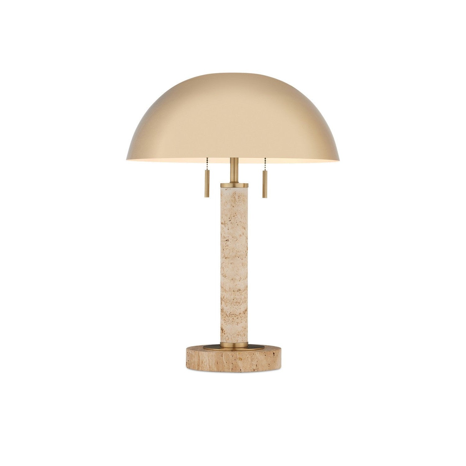 Currey and Company - 6000-0914 - Two Light Table Lamp - Miles Collection - Brass/Natural