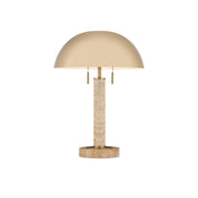 Currey and Company - 6000-0914 - Two Light Table Lamp - Miles Collection - Brass/Natural